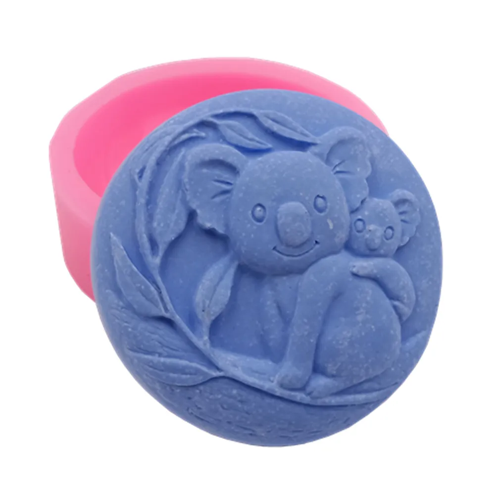 Дизайнерская силиконовая форма Koala для мыла искусственная ароматических
