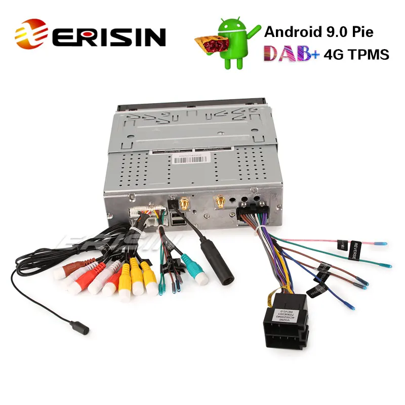 Автомобильный DVD плеер Erisin ES4808U 1 Din съемный DAB + Android 9 0 GPS wi fi TPMS DVR DTV BT OBD2