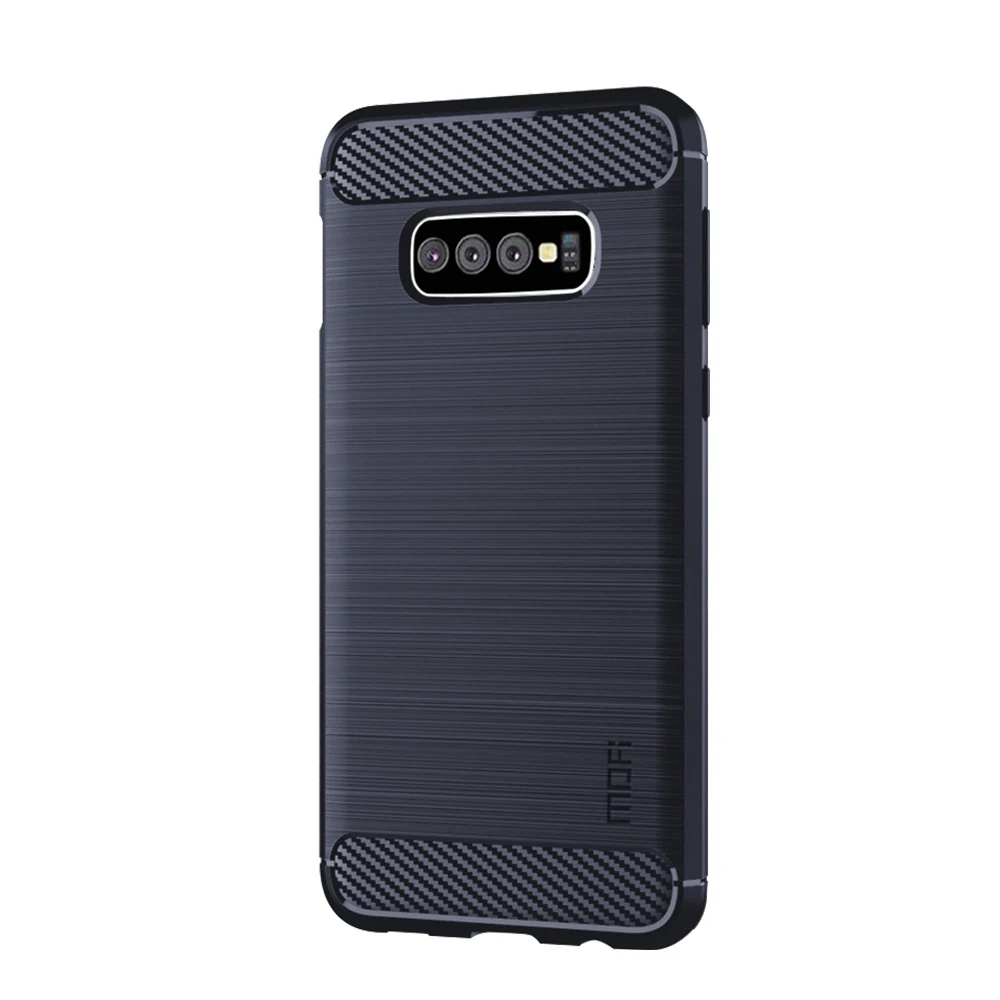MOFi Fashion Phone Case for Samsung Galaxy S10 Lite Cover Soft Carbon Fiber Silicone TPU Back |