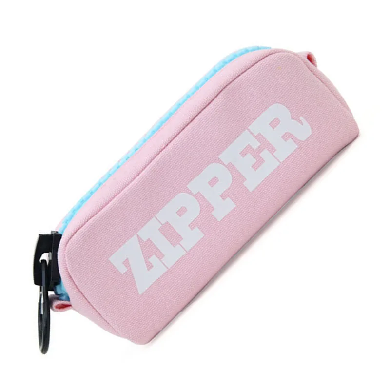 Большая застежка-молния холщовый чехол для карандашей s школьный Карандаш Чехол