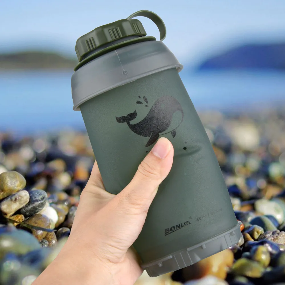 750 мл складная бутылка для воды многоразовые складные легкий компактный Кемпинг