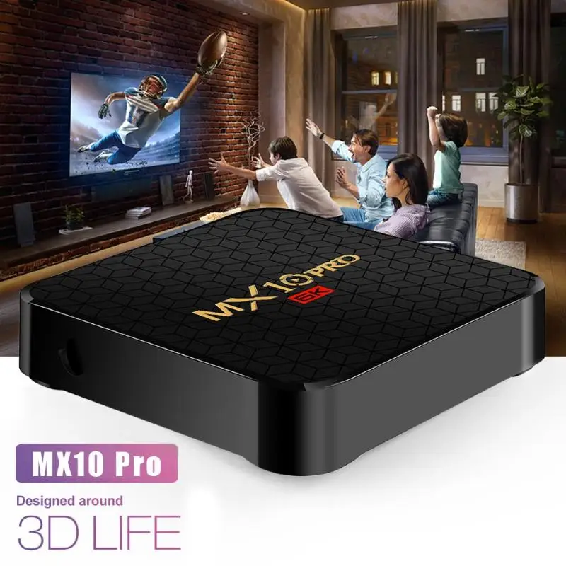 MX10 Pro Android 9 0 Смарт ТВ коробка Четырехъядерный HD2.0 Allwinner H6 телеприставка 6K USB 3 4 Гб Ram