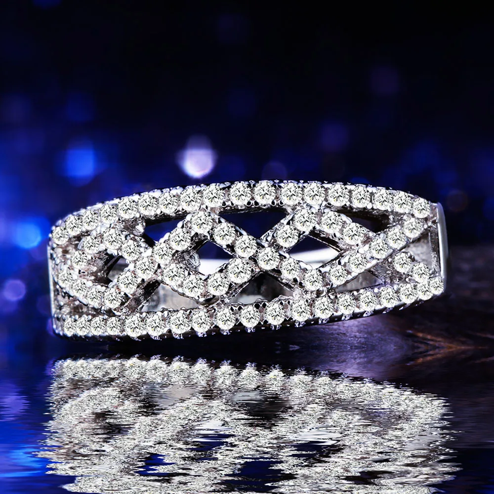 Посеребренное Ювелирное кольцо на палец 925mall lady princess cut Cubic Zircon, обручальные кольца для женщин, уникальные кольца для помолвки