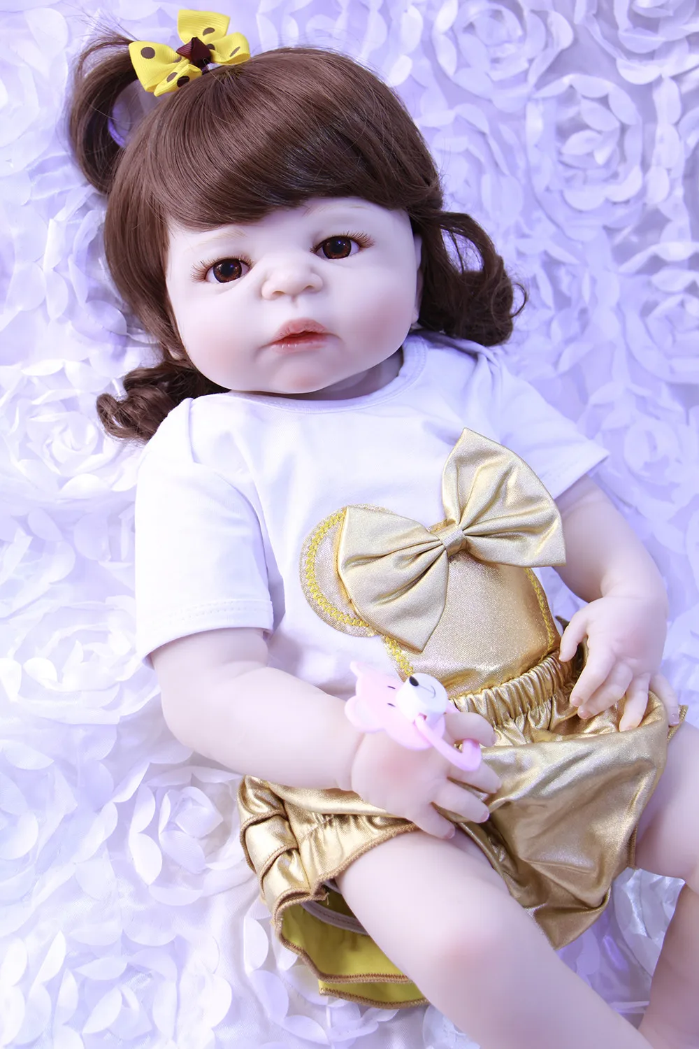 

Кукла Reborn, из силикона, виниловая, Реалистичная, 23''