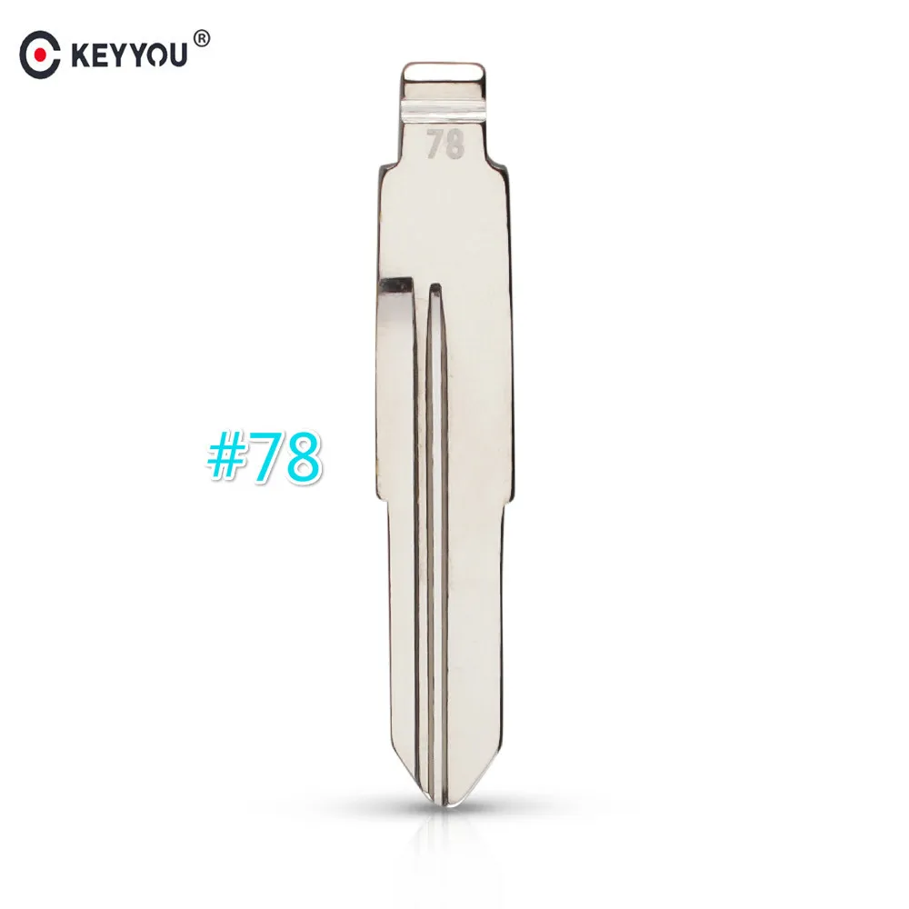 

KEYYOU Metal Blank Uncut Flip KD Remote Key Blade Type #78 for Chery Fengyun2 Original NO. 78 Blade