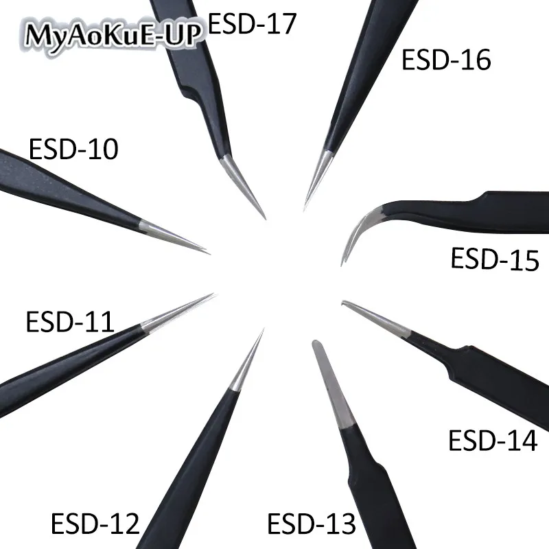 2 шт. оригинальные антистатические пинцеты из нержавеющей стали vetus ESD 10 11 12 13 14 15 16