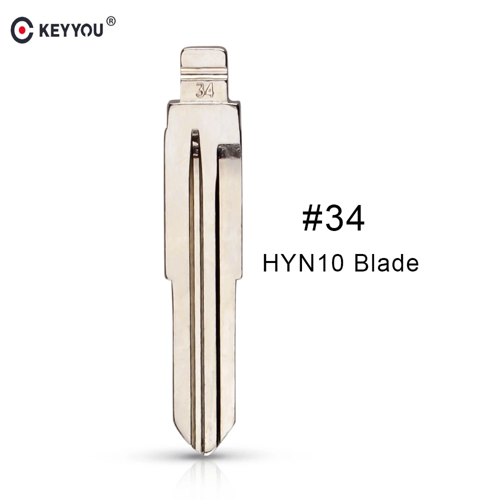 

KEYYOU Metal Blank Uncut Flip KD Remote Key Blade Type #34 for Kia Rio Accent
