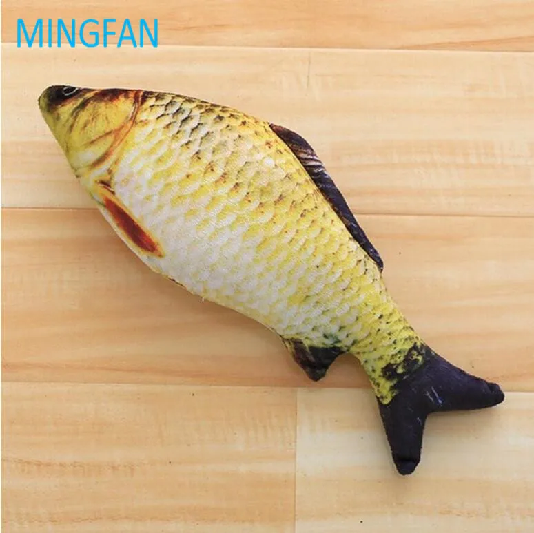 Игрушка для кошек MINGFAN, рыба, плюшевая игрушка для домашних животных, игрушки для собак, игрушки для кошек, забавная Подушка для сна, мята, кошачья мята, укус, игрушки Tsui, 1 шт., H999