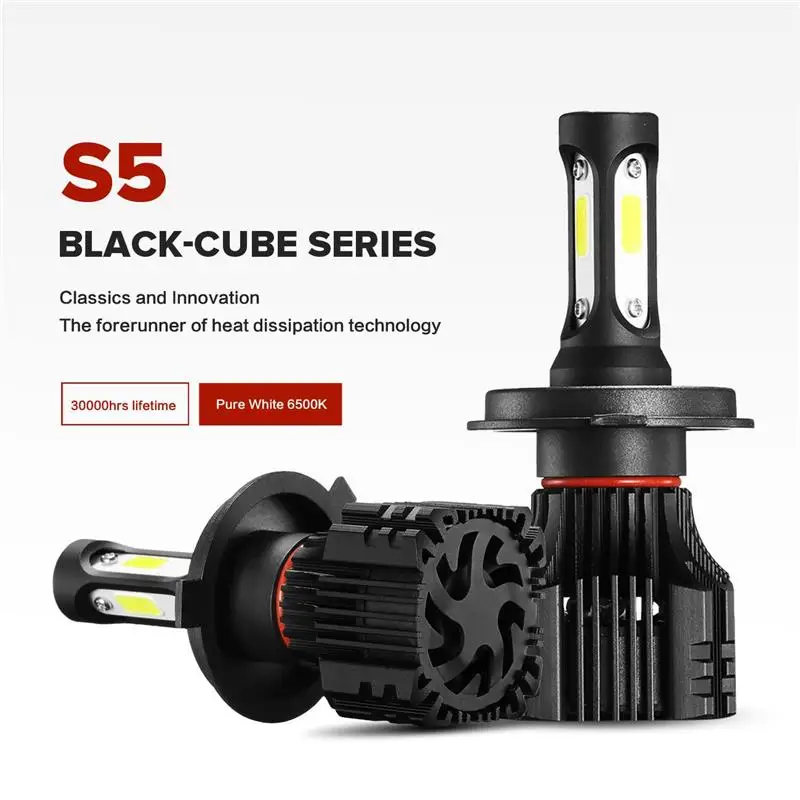 Oslamp H4 H7 светодиодный автомобиля Фары для авто H11 H1 H3 9005 9006 72 Вт УДАРА фишек Hi Lo луч