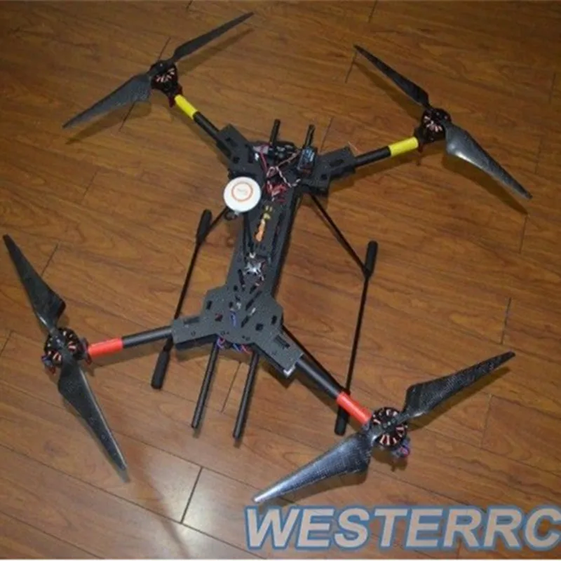 Складной Квадрокоптер H4 с рамкой из углеродного волокна и посадочным шасси 680 Alien