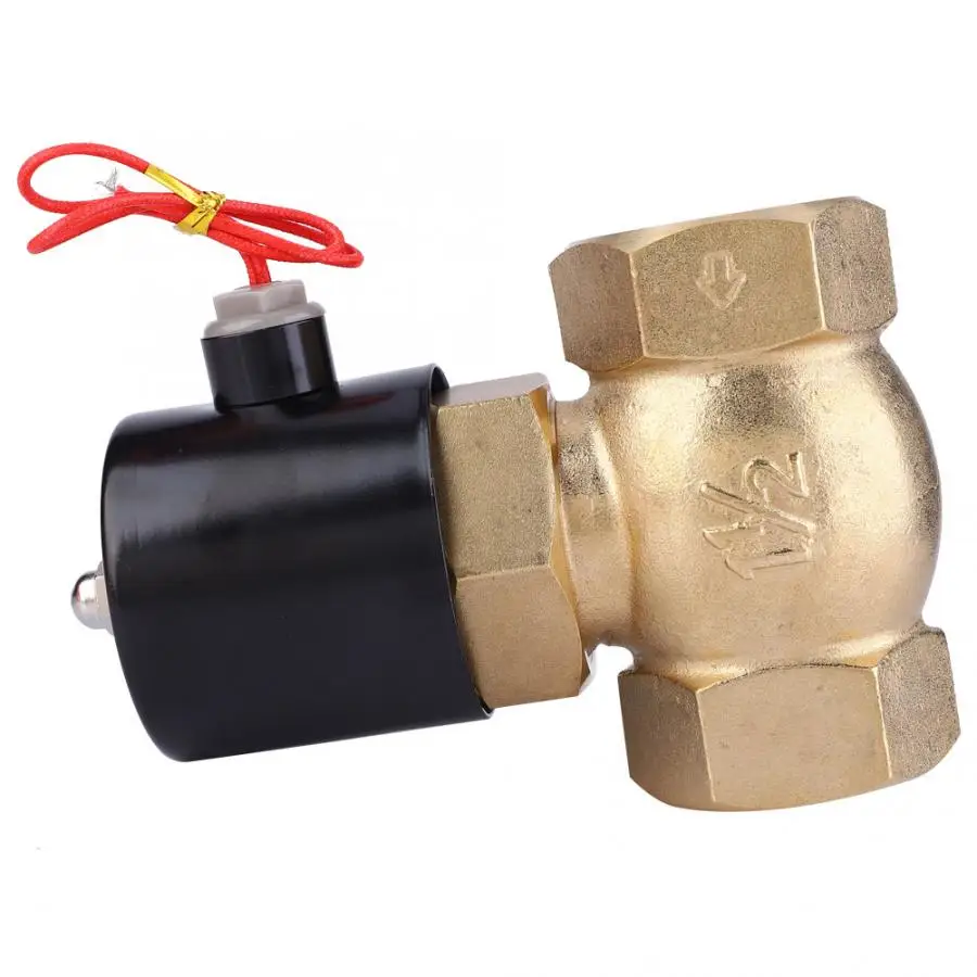 Латунный двухходовой Соленоидный клапан нормально закрытый для воздушного Пара