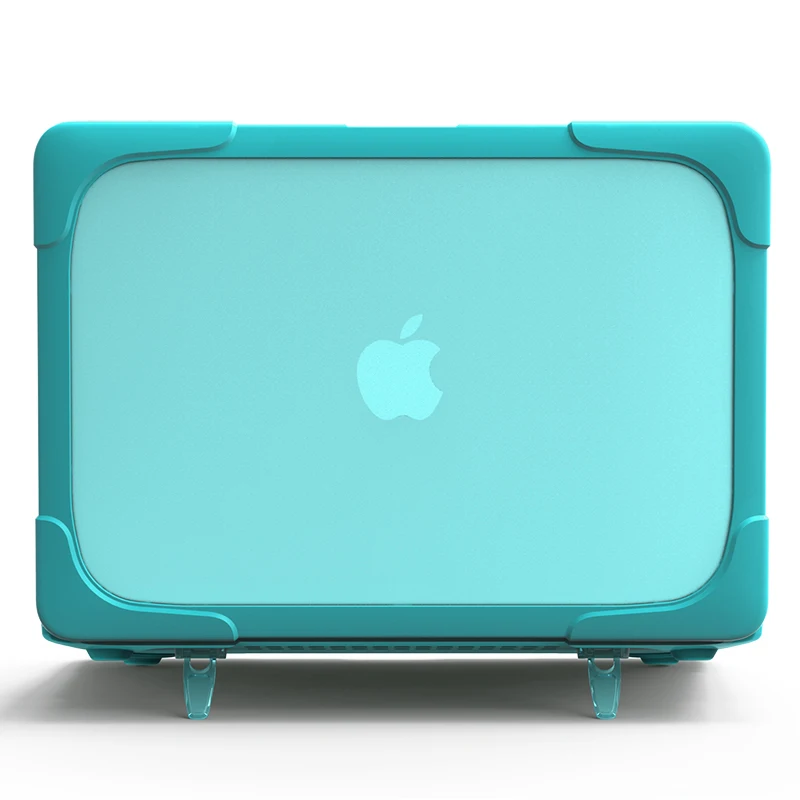 Небесно-голубой Противоударный жесткий чехол, складная подставка для macbook Air Pro retina 11 12 13 15 для Mac book 13,3 дюймов, сенсорная панель+ чехол для клавиатуры - Цвет: Небесно-голубой