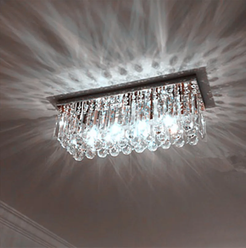 Потолочный светильник светодиодный прямоугольный прозрачный K9|luminaria led|modern