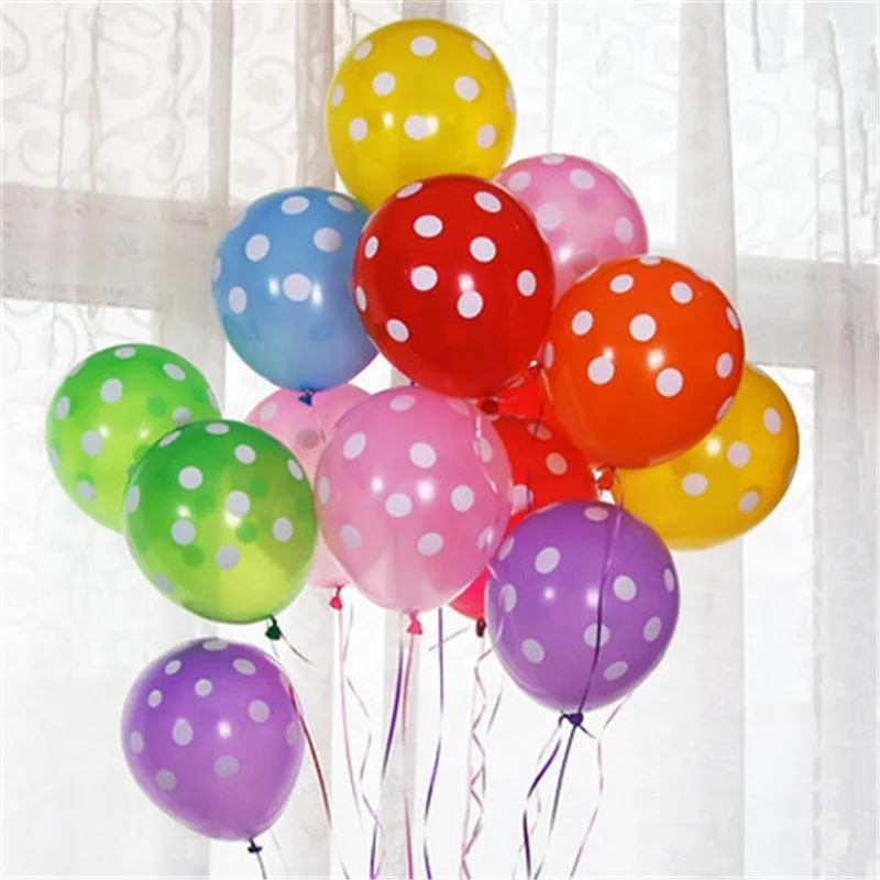 20 шт в шарики горошек Baby Shower воздушных шаров из латекса волновой точки Globos Микки и