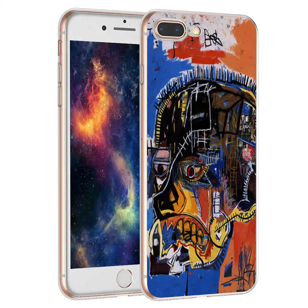 SJK2136022TM Minason, художественный чехол с граффити Jean Michel Basquiat для iPhone X, 5 S, 5S, XR, XS Max, 6, 6 S, 7, 8 Plus, мягкий силиконовый чехол для телефона, Fundas - Цвет: SJK2136022TM