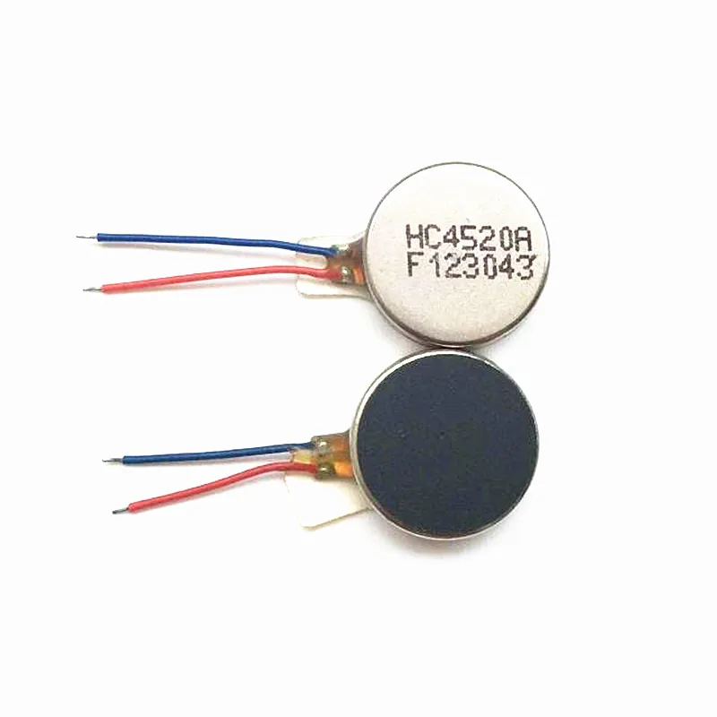 

Оптовая продажа, 100 шт./лот, двигатель постоянного тока, 3 В, 60 мА, 9000 +/-2000 об/мин, плоские вибрирующие Вибромоторы для телефонов