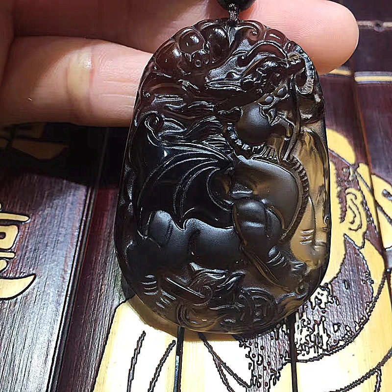 Natural Obsidian Pendant Golden Sword Ice Cream Crystal Frozen Flying Pursuit | Украшения и аксессуары
