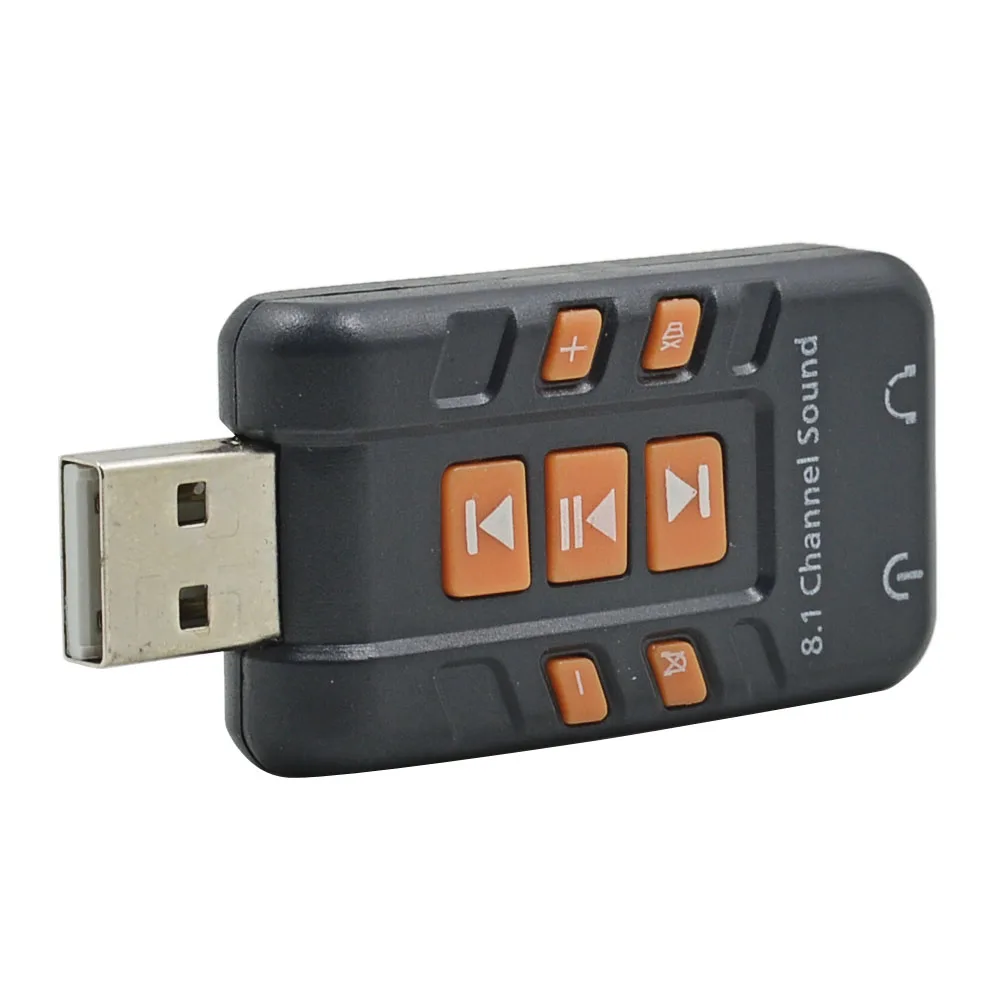 TISHRIC 8,1 3D внешняя звуковая карта USB 2,0 до 3,5 мм аудио интерфейс адаптер микрофон спикер для MAC компьютер Linux Windows