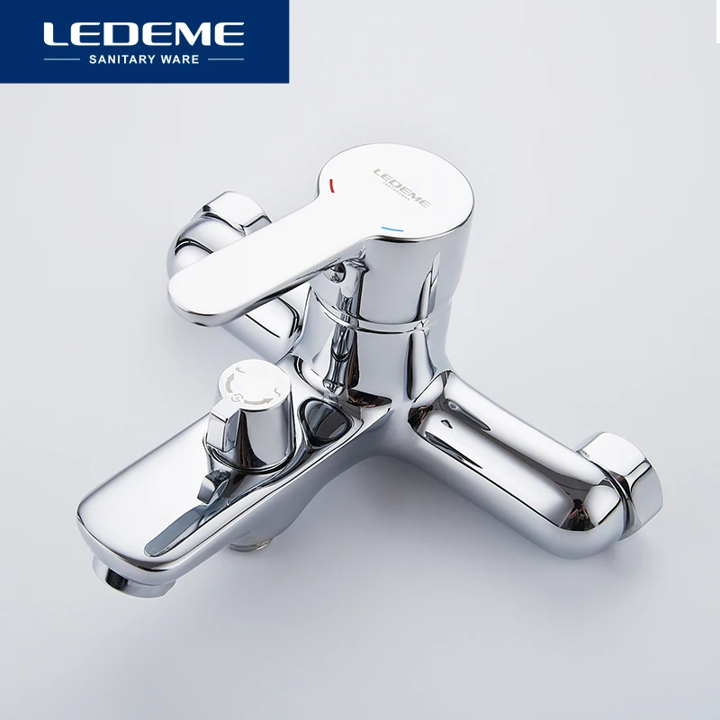 LEDEME Смеситель для ванны с коротким изливом латунь Цвет: хром L3003