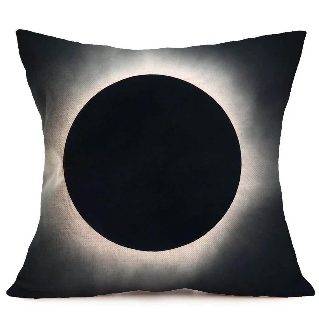Красота мать-природа печать на Лен Подушка Обложка Home &amp Living украшения Eclipse узор