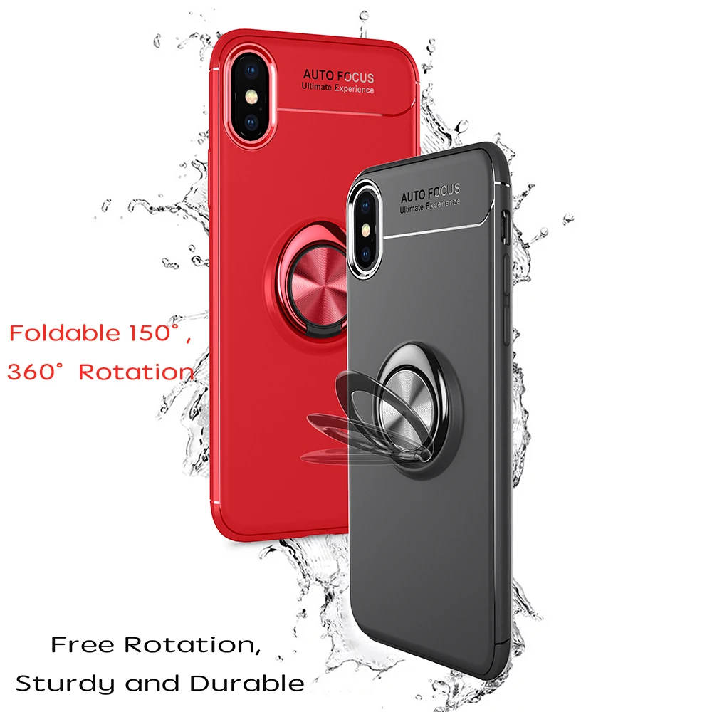 Чехол для iPhone X XS Max XR 8 7 6S Plus Samsung S9 + S8 Note 9 магнитный автомобильный держатель с