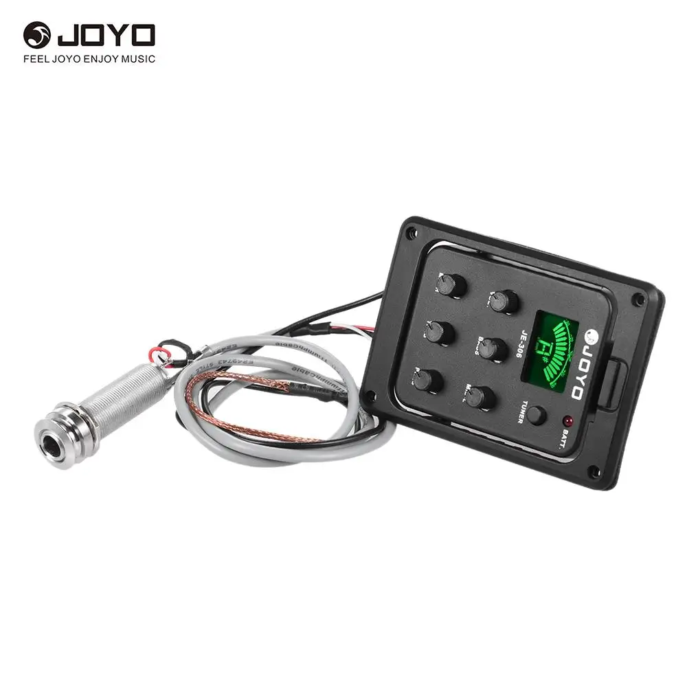 JOYO JE 306 5 полосный эквалайзер акустической гитары Piezo Pickup Предусилитель Тюнер