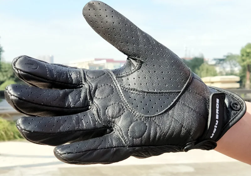 Мотоциклетные Перчатки UB из натуральной кожи для мужчин и женщин с сенсорным