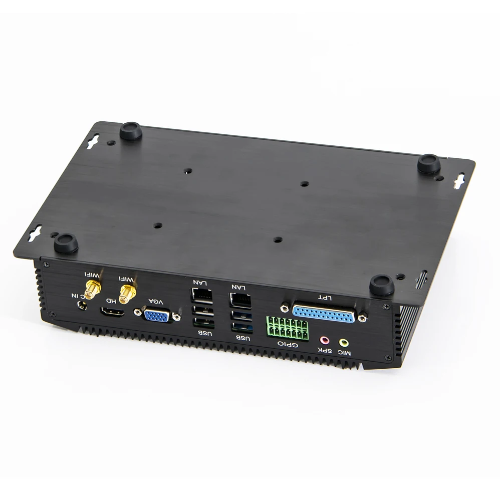 Мини ПК GPIO LPT 6 * COM с поддержкой RS232 422 485 безвентиляторный промышленный компьютер i7