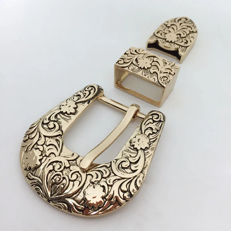 25mm Pin Belt Buckle Vintage Carve Pattern metal Buckles for Women Men DIY leather craft belt buckles antique silver gold - Цвет: Золотой