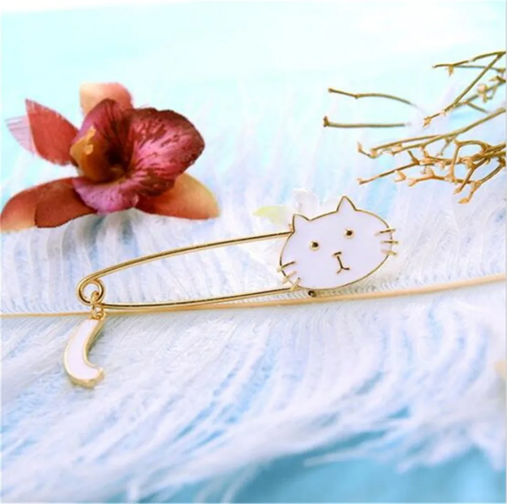 2020 New Japanese cute Enamel Cat Black or white Stylish and refined collar pin brooch | Украшения и аксессуары