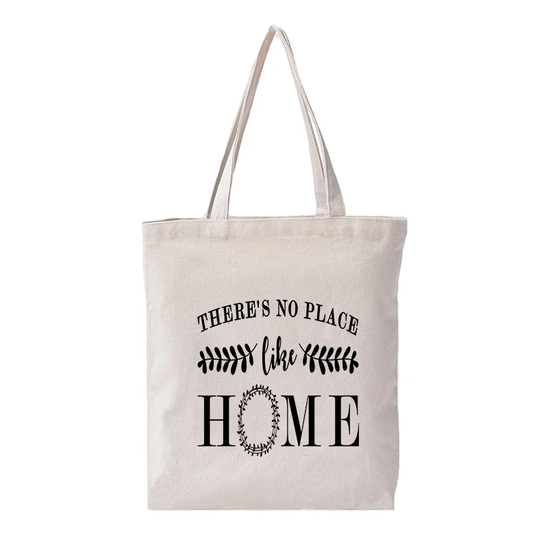HOME Fashion Canvas Tote Bag Women Large Capacity White Shopping Shoulder Bags Custom Style Print Students | Багаж и сумки