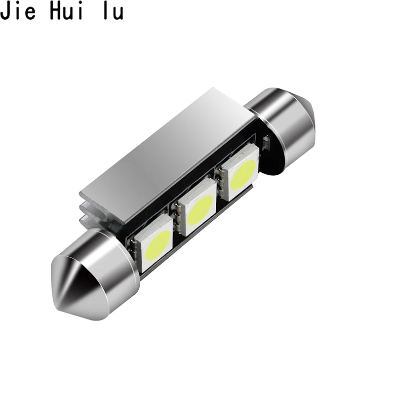 10 шт. 36 мм 39 C5W 3SMD 3 SMD 5050 светодиодный 41 Festoon лампочка автомобильный номерной знак