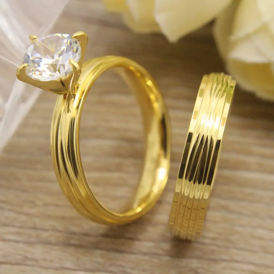 Кольца из нержавеющей стали кольца золотого цвета лидер продаж аксессуары
