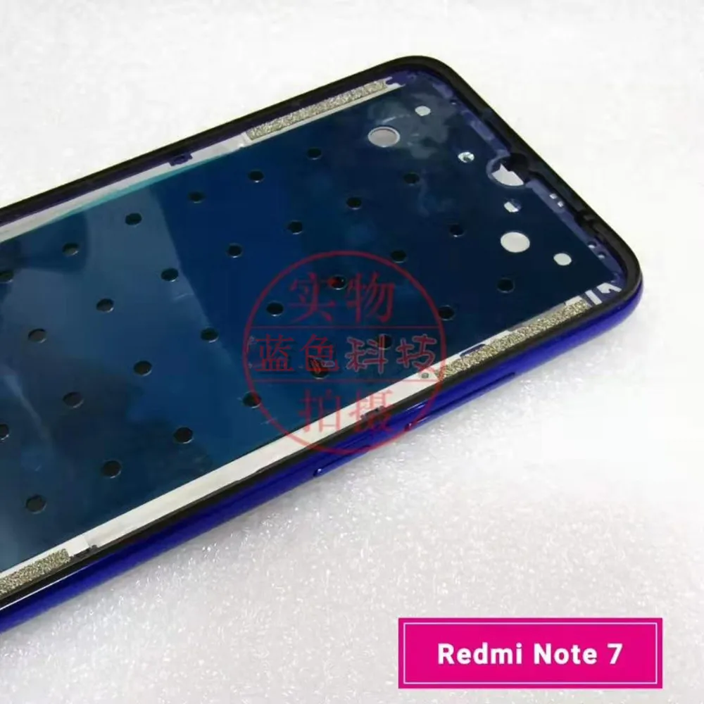 ЖК-дисплей с поддержкой передней рамы для Xiaomi Redmi Note 7 средняя рамка с боковыми кнопками Замена запасных частей