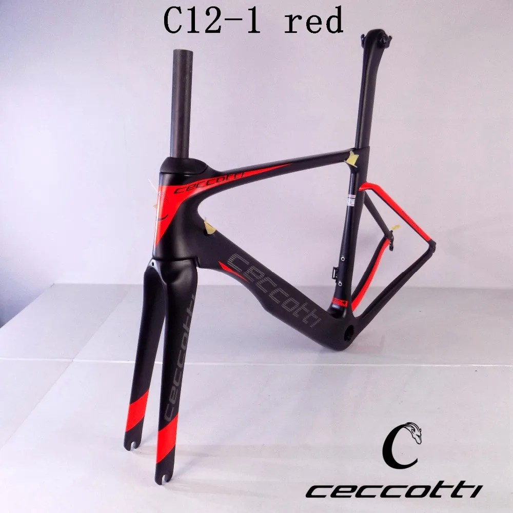 2018 новая рама для велосипеда карбоновый дорожный велосипед Ceccotti c12-1red/белый T1000