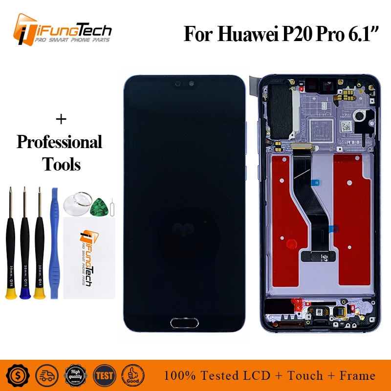 TFT для Huawei P20 Pro LCD дисплей сенсорный экран дигитайзер сборка CLT L09 L29 AL01 замена