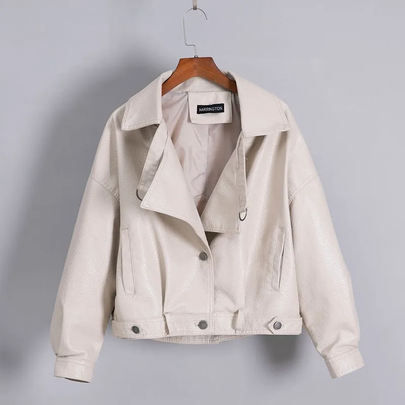 New Fashion Women Autumn Winter Faux Leather Jackets Basic Female Coat Biker Jacket Pu | Женская одежда