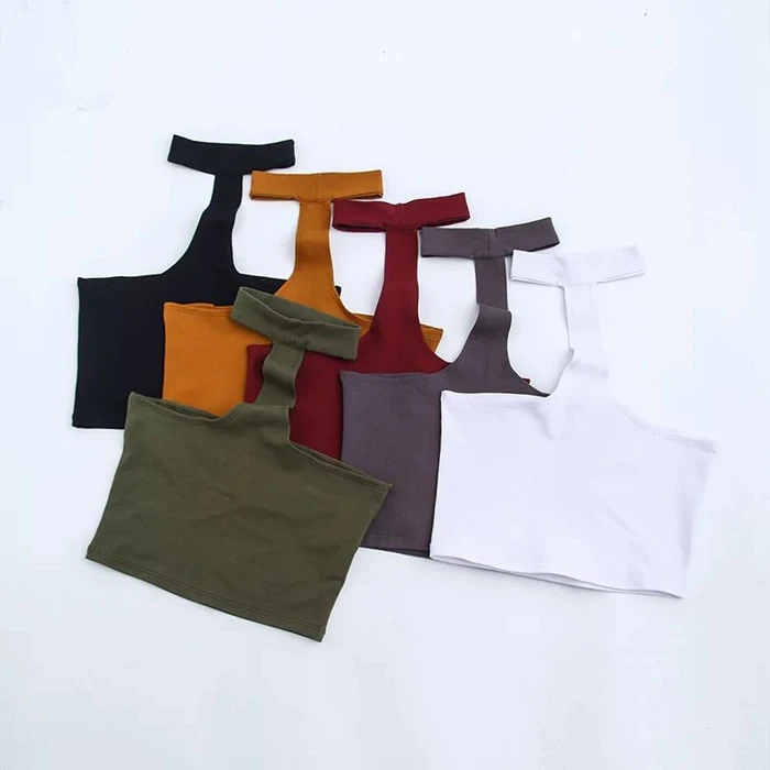 6 цветов. Сексуальные женские эластичные укороченные топы чокер. Повседневная