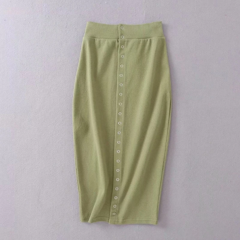 skitzyou Summer Sexy Skirts Women Slim Front Button Cotton Elastic Bodycon Pencil White Casual Boho Skirt Black Red Club Wear | Женская