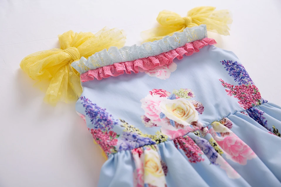 Pettigirl New Design Summer Floral Girl Dress Sleeveless Boutique Everyday Wear Children Clothes G-DMGD105-B261 |