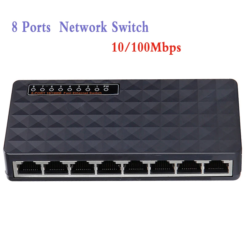 Сетевой коммутатор на 8 портов 100 Мбит/с RJ45 | Компьютеры и офис