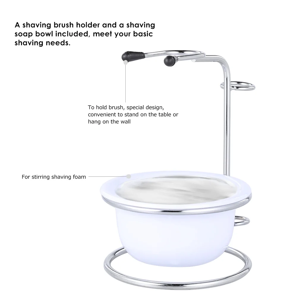 2 в 1 мужской держатель для бритья и мыльница набор бороды подставка очистки