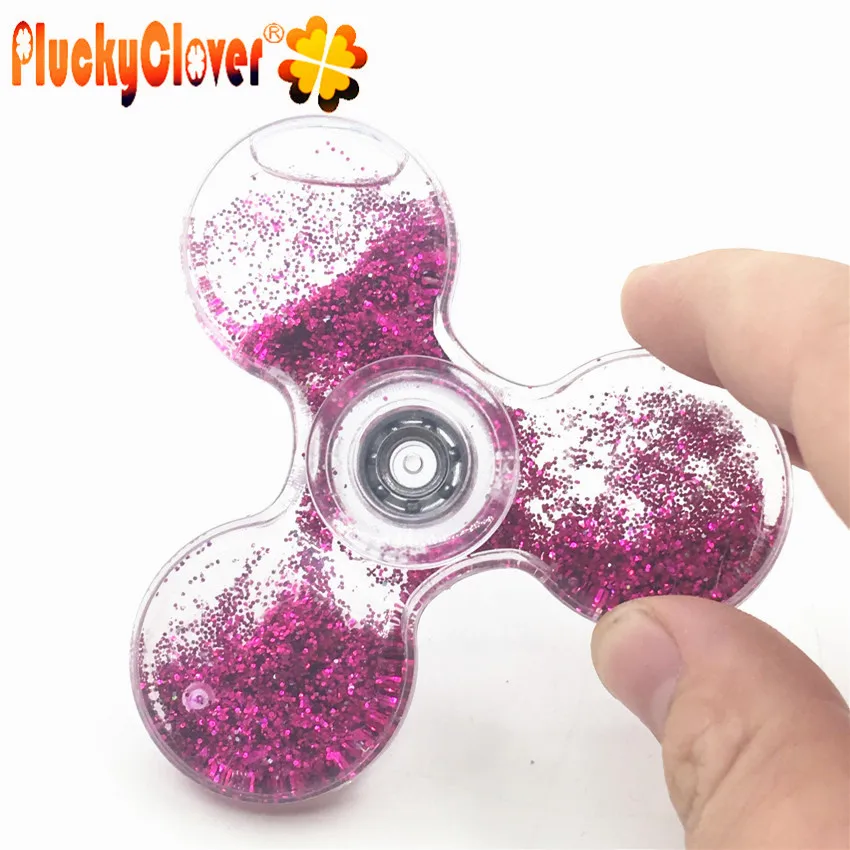 1 шт. новый хрустальный шар Спиннер с зыбучим песком и блестками Tri Spinner ручной