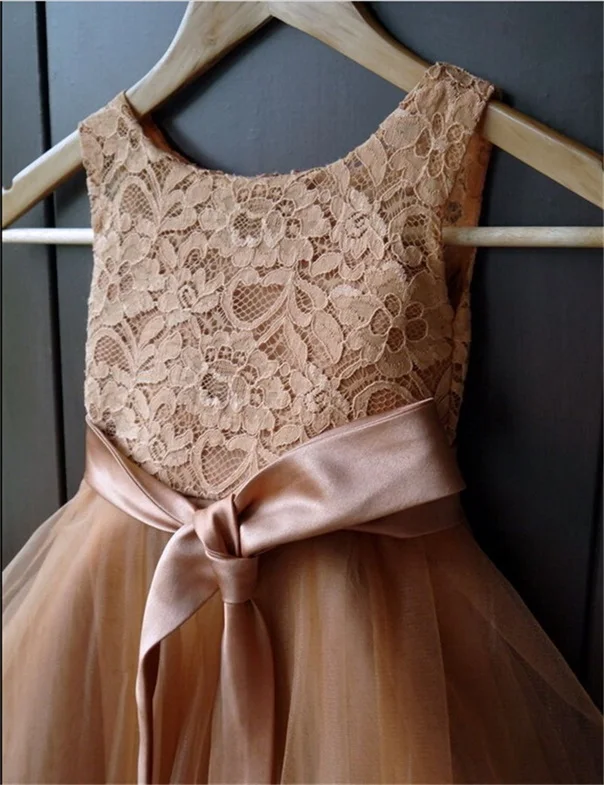 Новые Платья с цветочным узором и поясом для девочек праздничное платье высоким