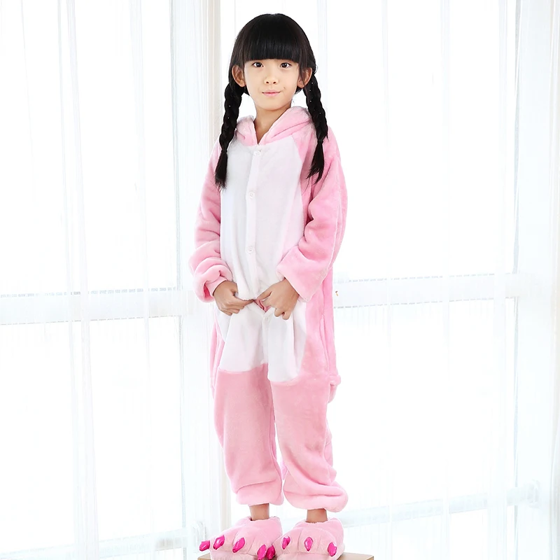 Kigurumi/пижамы унисекс для мальчиков и девочек фланелевые пижамы с рисунками животных для мальчиков и девочек 4, 6, 8, 10, 12 лет, детские пижамы