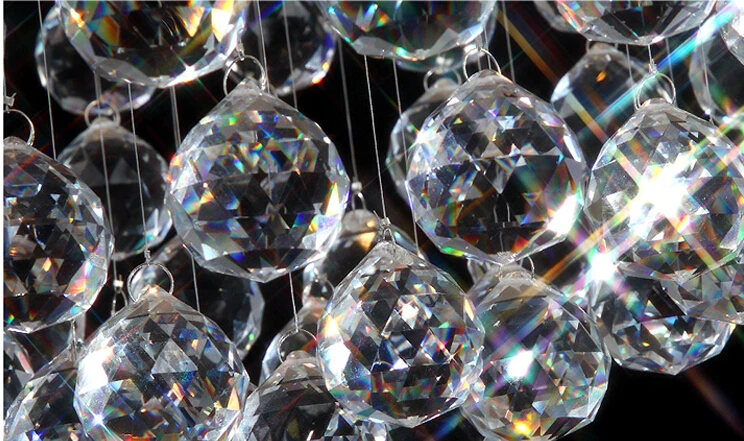 値段 新しい高級ハーフボールgeniuneクリスタルレインドロップライトペンダントランプサスペンションライトスパイラル階段ダイニングルーム