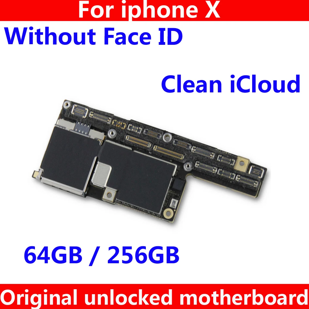 Оригинальная материнская плата для iphone X разблокированная без face ID чистая