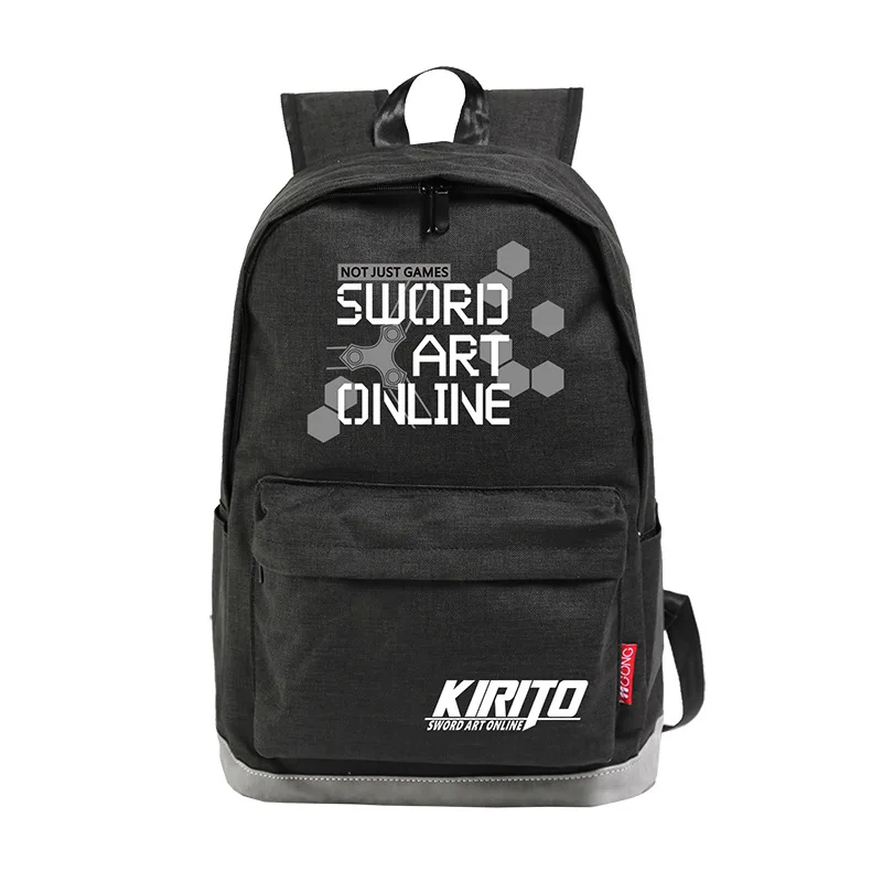 Повседневная сумка через плечо Sword Art Online из ткани Оксфорд школьные ранцы в стиле