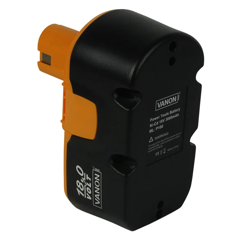 VANON для Ryobi 18 в 3000 мАч Ni CD перезаряжаемые электроинструменты P100 аккумулятор ABP1801