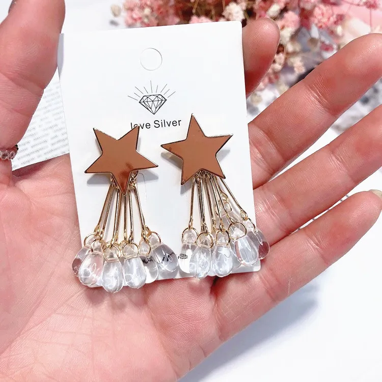 star crystal earring Hypoallergenic fadeless alloy fashion jewelry stud earrings for women girl gift | Украшения и аксессуары